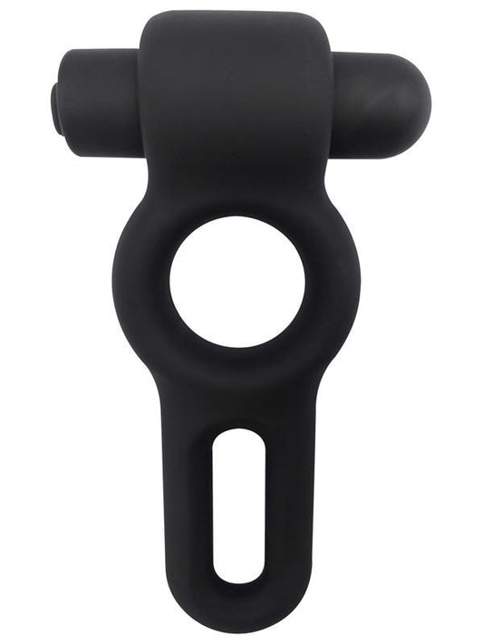Playful Nero Liquid Silicone Vibe Dual Cock Ring - Silicone Cock Rings