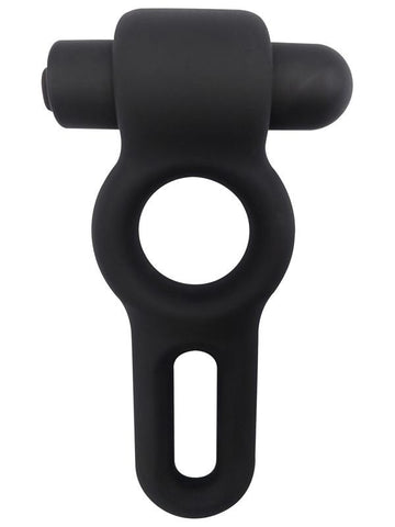 Playful Nero Liquid Silicone Vibe Dual Cock Ring - Silicone Cock Rings
