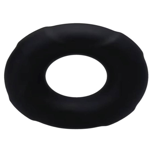 Tantus Buoy Stretchy Silicone Cock Ring Onyx - Stretchy Cock Rings