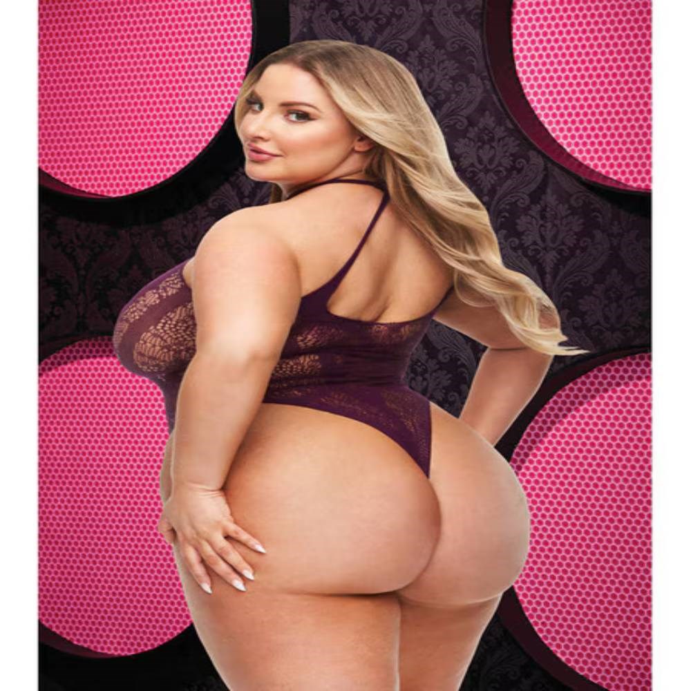 Lapdance Lingerie Criss Cross Lacey Womens Teddy Purple - Teddies and Bodysuits