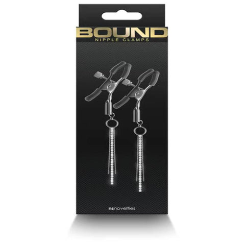 NS Novelties Bound Nipple Clamps D3 - Nipple and Clit Clamps