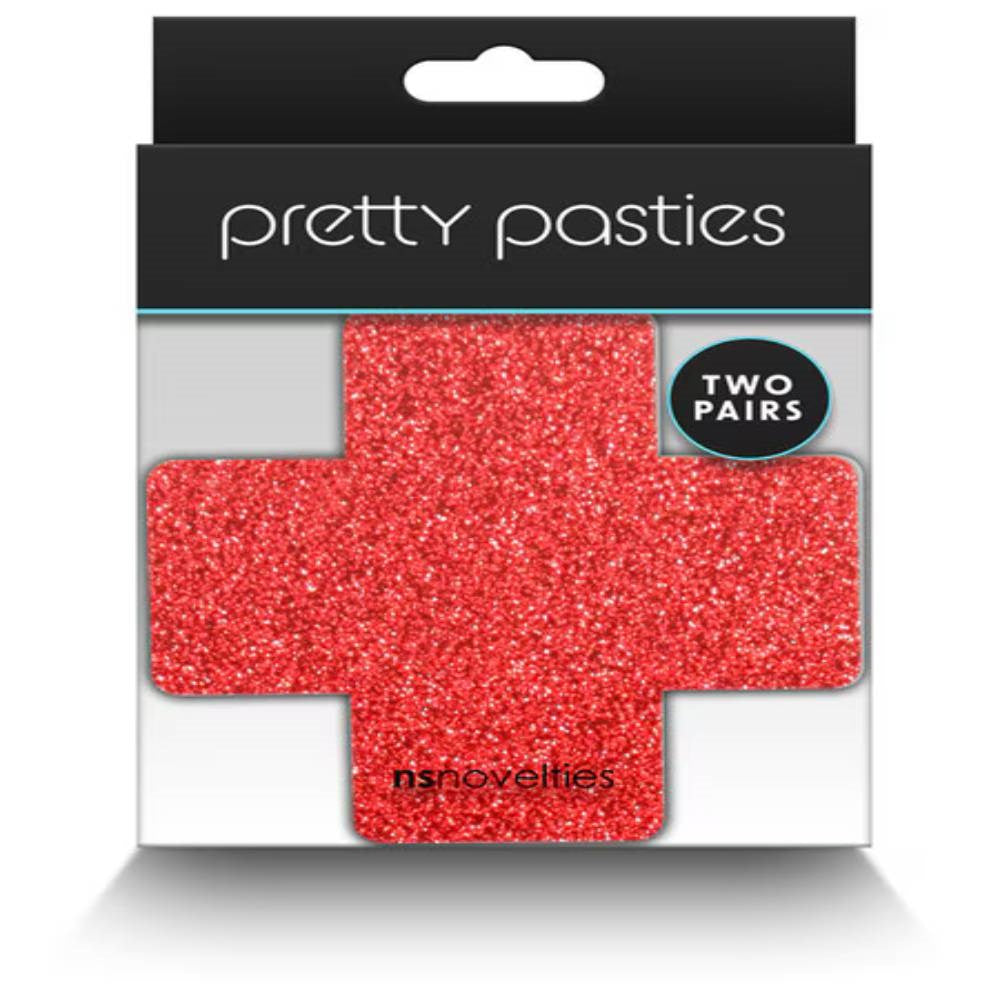 NS Novelties Pretty Womens Pasties Glitter Cross 2 Pair - - Breast and Nipple Toys