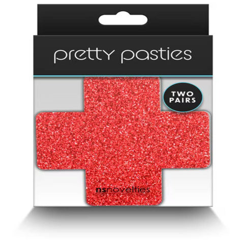 NS Novelties Pretty Womens Pasties Glitter Cross 2 Pair - Breast and Nipple Toys