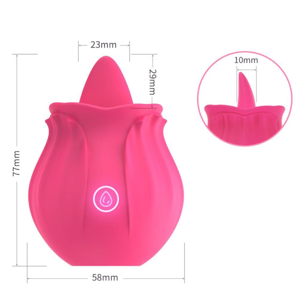 BDStyle 7 Functions Flower Tongue Vibrator - - Finger and Tongue Vibrators