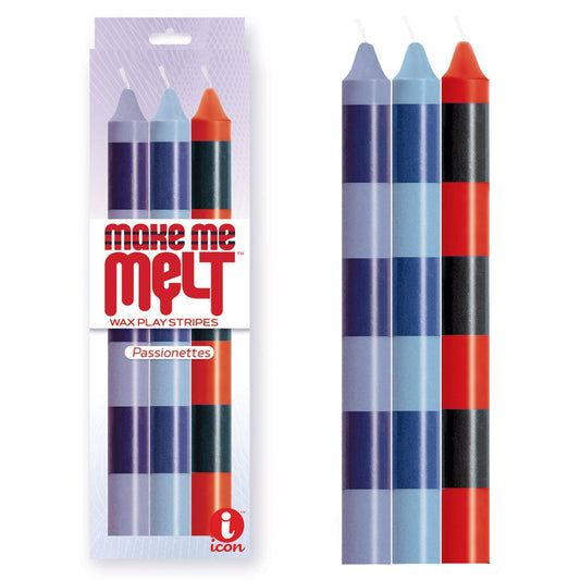 Icon Brands The 9's Make Me Melt Drip Candles 3 Pack Passionettes - Bath and Intimate Fragrances