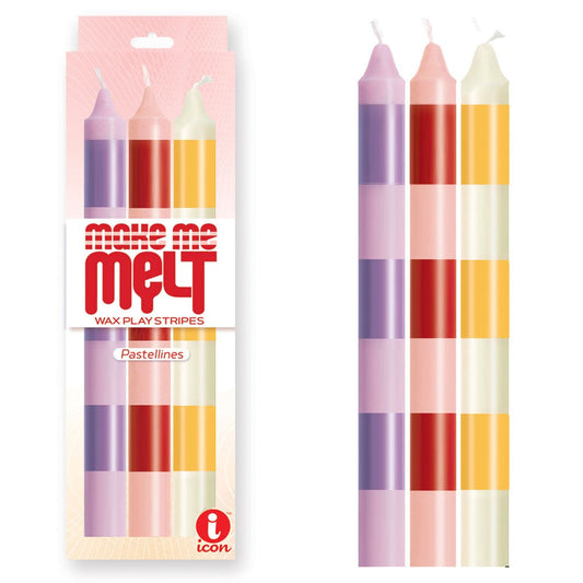 Icon Brands The 9's Make Me Melt Drip Candles 3 Pack Pastellines - Bath and Intimate Fragrances