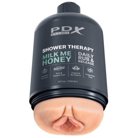 PDX Plus Shower Therapy Milk Me Honey Male Masturbator - Masturbators and Strokers
