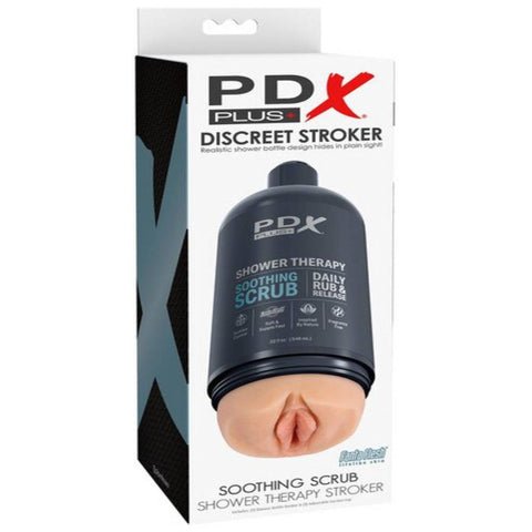 PDX Plus Shower Therapy Soothing Scrub Mens Masturbator - Masturbators and Strokers