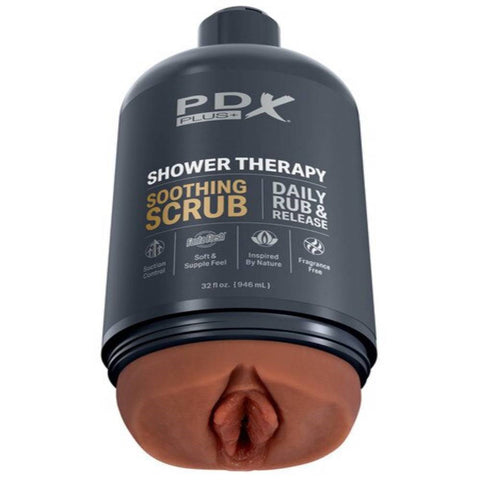 PDX Plus Shower Therapy Soothing Scrub Mens Masturbator - Masturbators and Strokers