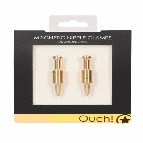 Shots Toys Magnetic Diamond Pin Nipple Clamps - Nipple and Clit Clamps