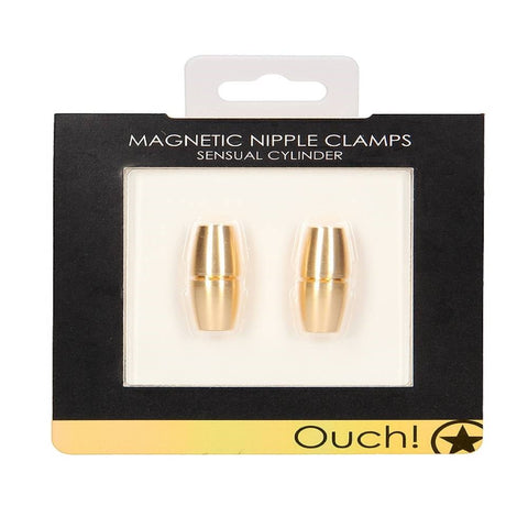 Shots Toys Sensual Cylinder Magnetic Nipple Clamps - Nipple and Clit Clamps