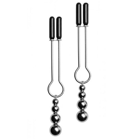 BDStyle Adorn Triple Bead Nipple Clamp Set - Nipple and Clit Clamps