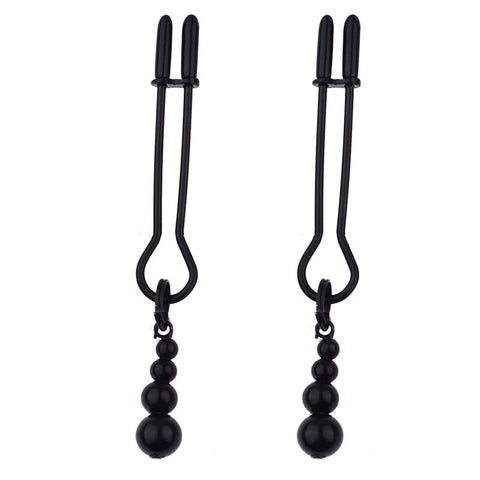 BDStyle Adorn Triple Bead Nipple Clamp Set - Nipple and Clit Clamps