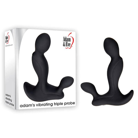 Adam and Eve Adam's Vibrating Triple Prostate Massager Black - Prostate Toys