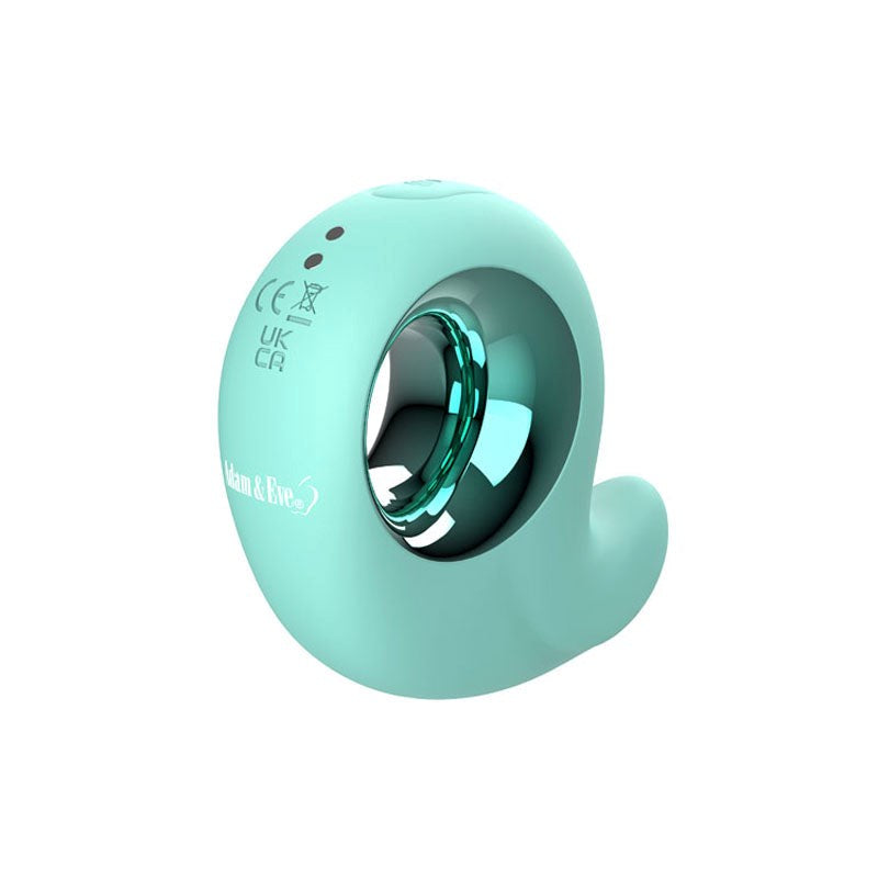 Adam and Eve CURVY CUTIE PLEASURE COMBO USB Rechargeable Tapping Stimulator Teal - Clit Ticklers and Pulsators