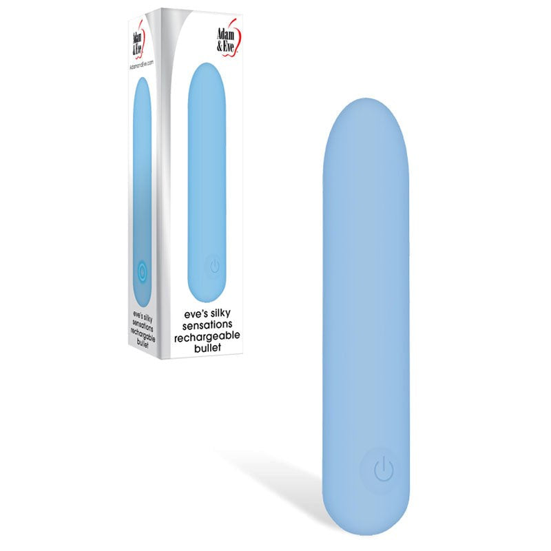Adam and Eve Eve's Silky Sensations Rechargeable Bullet Vibrator Blue - Bullet Vibrators