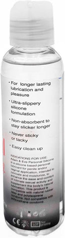 Adam and Eve Personal Silicone Lubricant 118 ml Bottle - Silicone Based Lubes