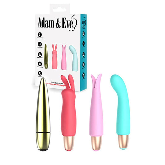 Adam and Eve Playful Seduction USB Rechargeable Vibrator Set - Sex Kits