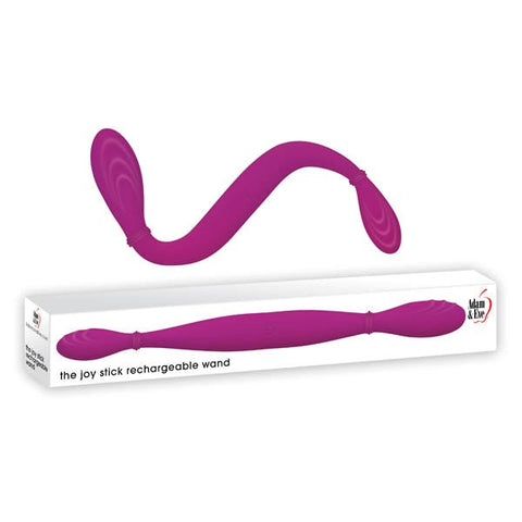 Adam and Eve The Joy Stick USB Rechargeable Dual Vibrating Double Dong 14.5 Inch Purple - Vibrating Dildos