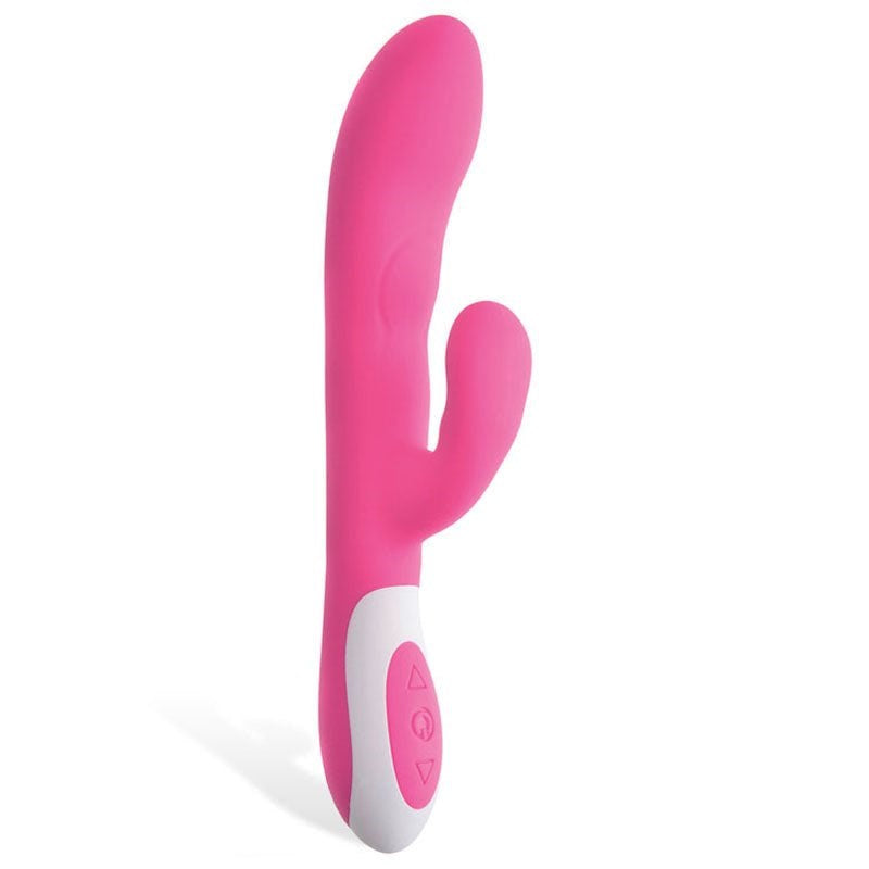 Adam and Eve The Warming Rechargeable Warming G Spot Rabbit Vibrator Pink - Rabbit Vibrators