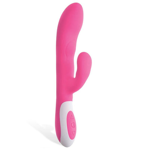 Adam and Eve The Warming Rechargeable Warming G Spot Rabbit Vibrator Pink - Rabbit Vibrators