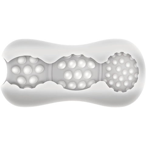 Adam and Eve Triple Chamber Ball Drainer Male Masturbator Sleeve Clear - Masturbators and Strokers