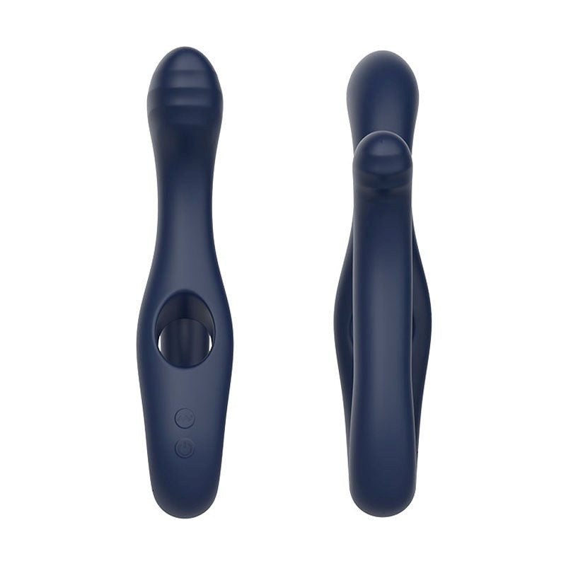 Adam and Eve TWISTED TEMPTATIONS USB Rechargeable Bendable Dual Vibrator Navy Blue - G-Spot Vibrators