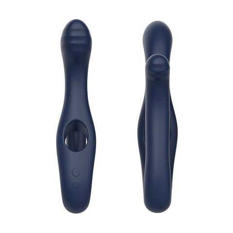 Adam and Eve TWISTED TEMPTATIONS USB Rechargeable Bendable Dual Vibrator Navy Blue - G-Spot Vibrators