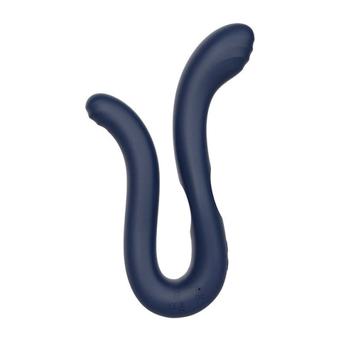 Adam and Eve TWISTED TEMPTATIONS USB Rechargeable Bendable Dual Vibrator Navy Blue - G-Spot Vibrators