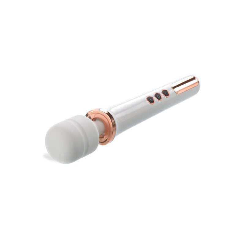 Adam and Eve USB Rechargeable Magic Body Wand Massager Rose Gold/White - - Body Wands