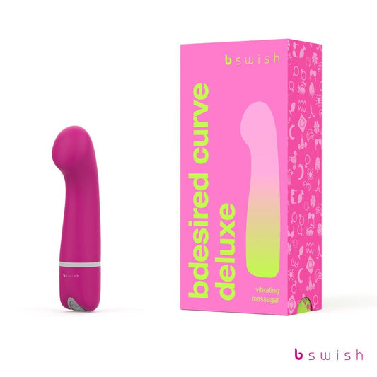 B Swish Bdesired Deluxe Curve G Spot Vibrator Rose - G-Spot Vibrators