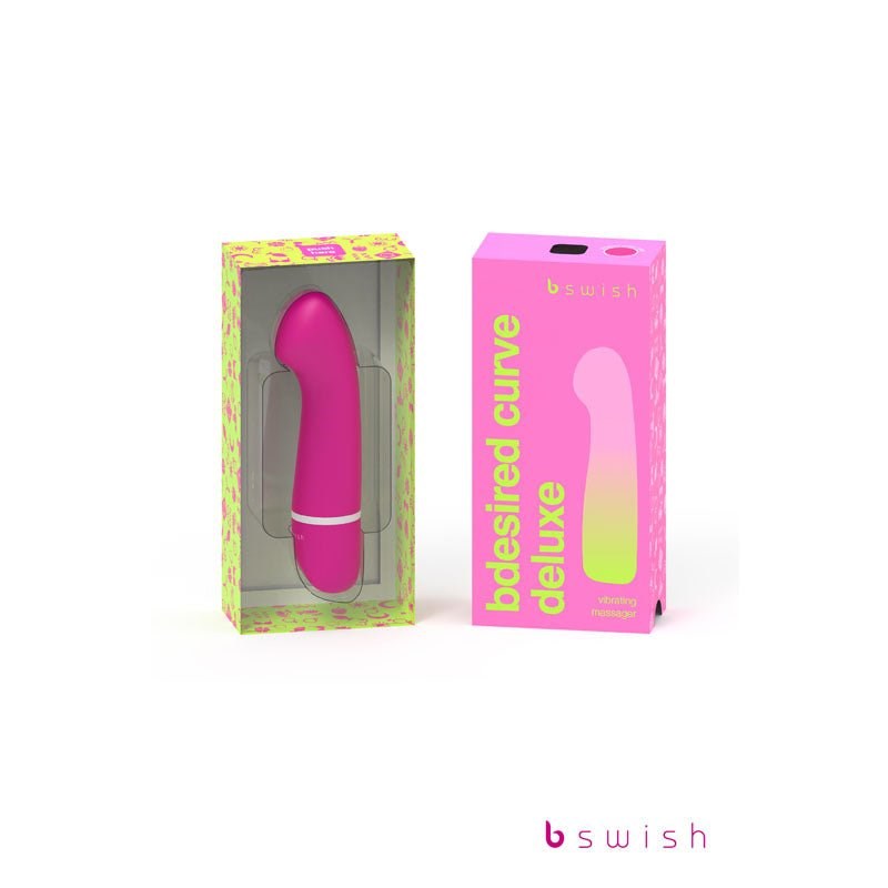 B Swish Bdesired Deluxe Curve G Spot Vibrator Rose - G-Spot Vibrators