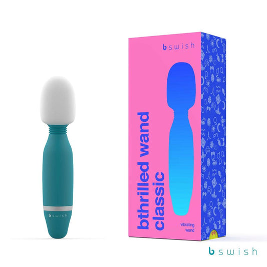 B Swish Bthrilled Classic Vibrating Body Wand Massager Jade - Body Wands
