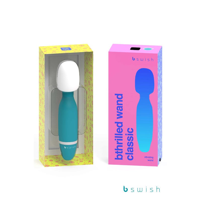 B Swish Bthrilled Classic Vibrating Body Wand Massager Jade - - Body Wands