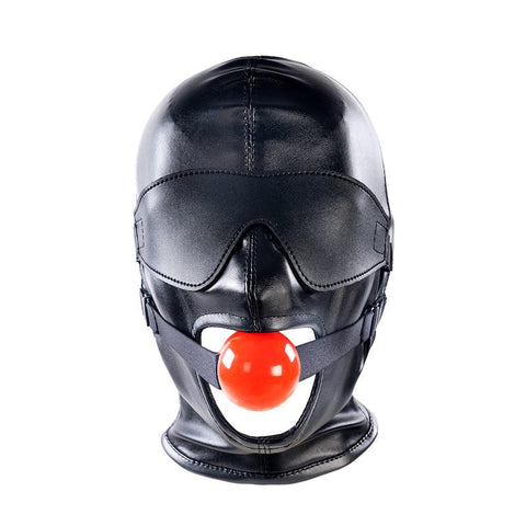 BDStyle BDSM Play Hood With Blindfold And Mouth Gag Male - Bondage Hoods