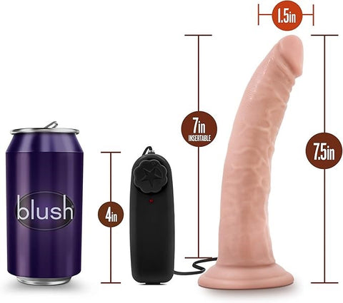 Blush Novelties Dr Skin Dr Dave Vibrating Dildo Flesh 17.8cm - Vibrating Dildos