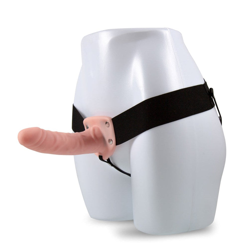 Blush Novelties Dr. Skin Hollow Strap On Dildo Flesh 15.2cm - Strap On Sextoys