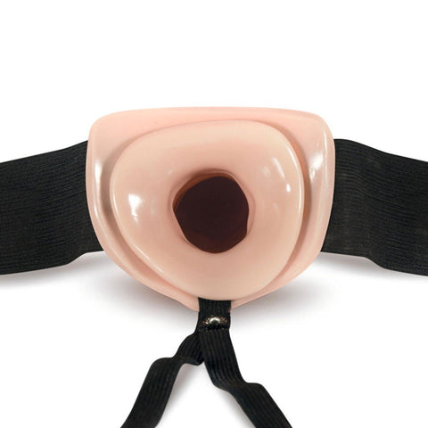 Blush Novelties Dr. Skin Hollow Strap On Dildo Flesh 15.2cm - Strap On Sextoys