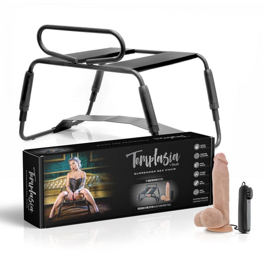 Blush Novleties Temptasia Surrender Sex Stool With Vibrating Dildo Black - Vibrating Dildos