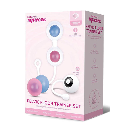 Bodywand Squeeze USB Rechargeable Weighted Vibrating Kegel Set - Love Eggs and Kegel Exercisers