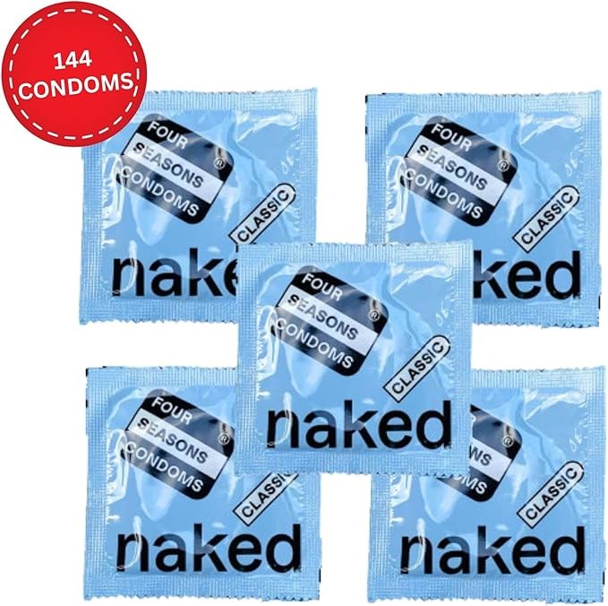 Four Seasons Naked Classic Condoms Bulk Box of 144 - - Condoms