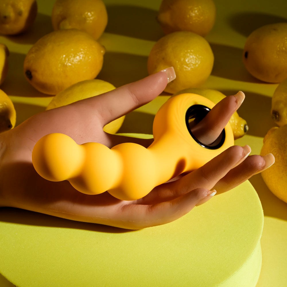 Gender X BUMBLE 12 Function Rechargeable Butt Plug Yellow - - Butt Plugs