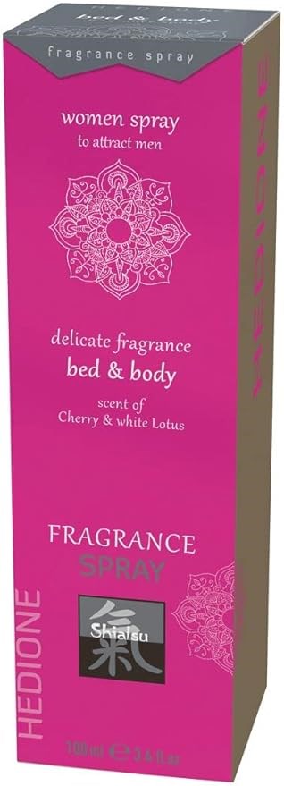 Hot Production SHIATSU Cherry and White Lotus Scented Bed and Body Spray 100ml - Bath and Intimate Fragrances