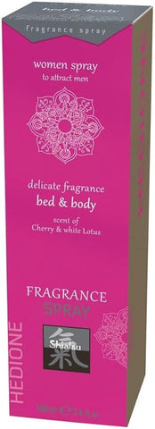 Hot Production SHIATSU Cherry and White Lotus Scented Bed and Body Spray 100ml - Bath and Intimate Fragrances