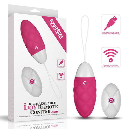 Lovetoy IJOY USB Rechargeable Remote Control Love Egg Pink - Love Eggs and Kegel Exercisers