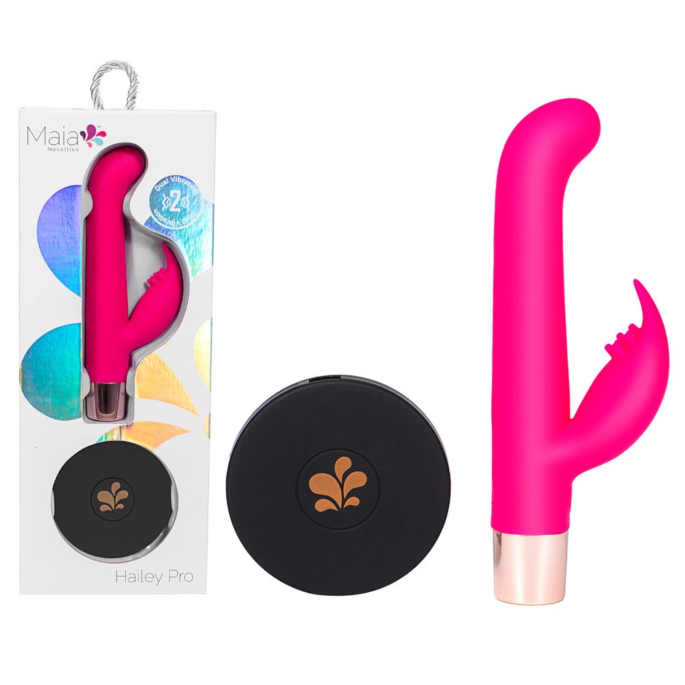 Maia HAILEY PRO QI Wireless Rechargeable Rabbit Vibrator Pink - - Rabbit Vibrators