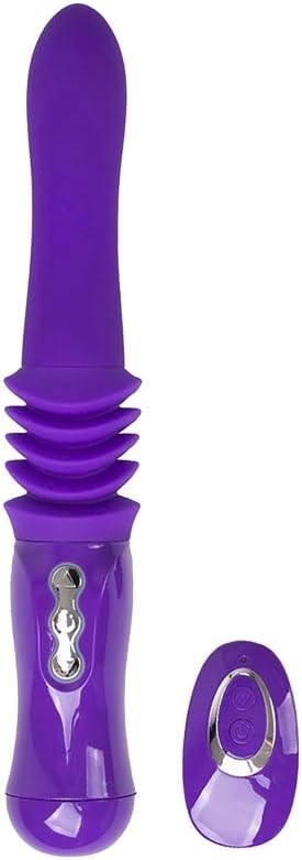 Maia Monroe USB Rechargeable Thrusting Remote Control Vibrator Purple - - Remote Control Vibrators