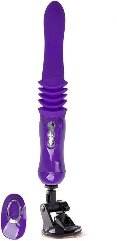 Maia Monroe USB Rechargeable Thrusting Remote Control Vibrator Purple - - Remote Control Vibrators