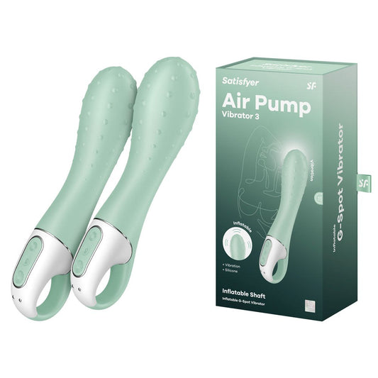 Satisfyer Air Pump Vibrator 3 Rechargeable Inflatable G Spot Vibrator Mint - G-Spot Vibrators