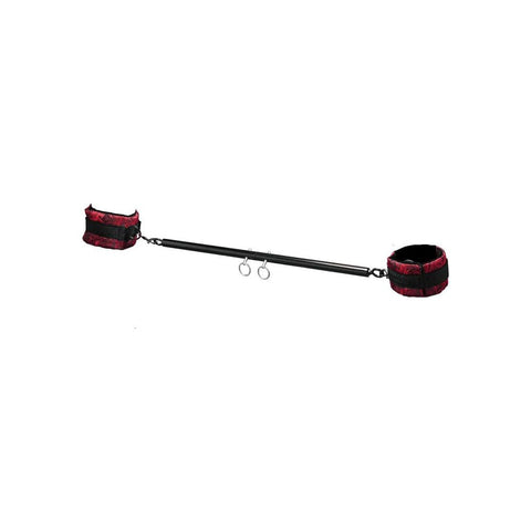 Secret Kisses Rosegasm BDSM Play Spreader Bar Set Black - Cuffs And Restraints